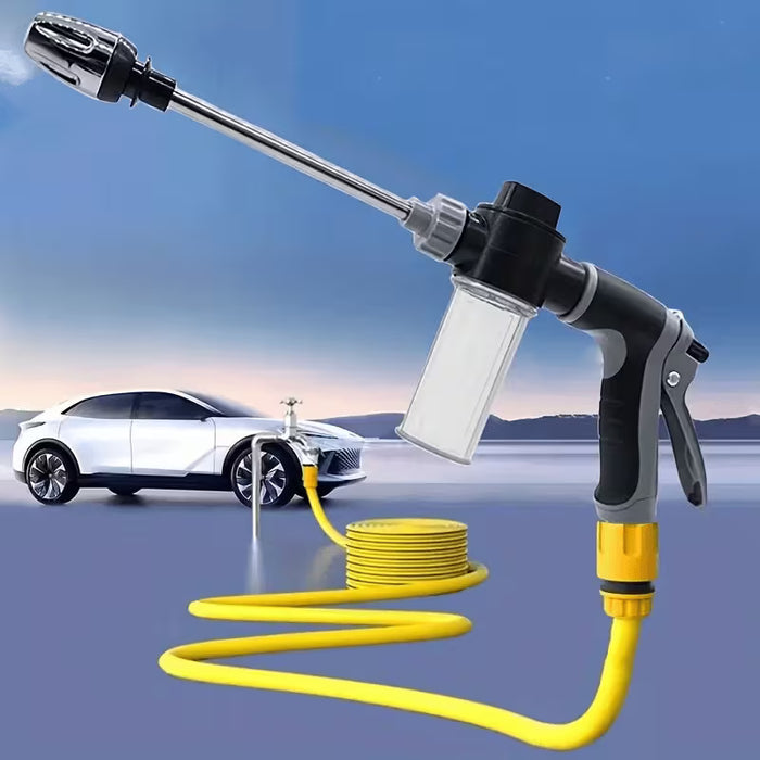 1 Pistola de agua a alta presión para lavado de coches con boquilla larga y jarra de espuma