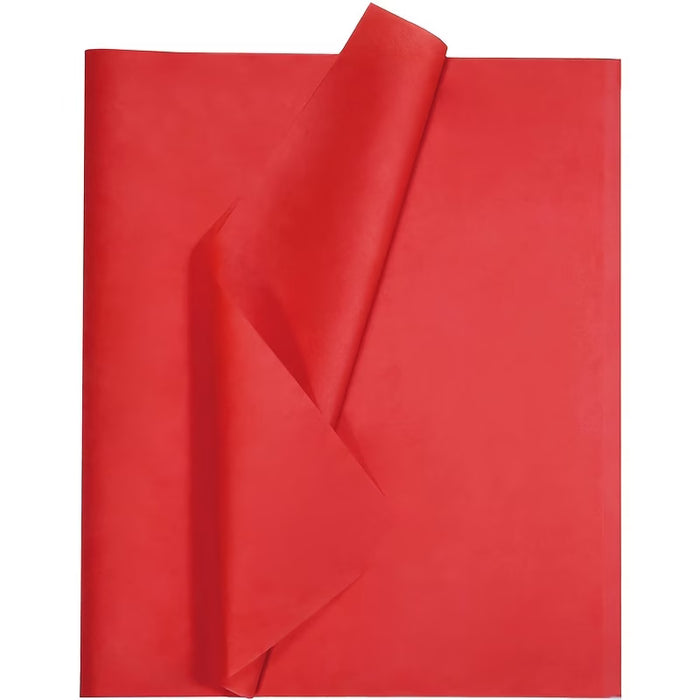 Paño de Papel Rojo, 100pcs 50.8 X 35.56cm, Papel de Tissue para Artes, Envoltorios de Regalo para Fiestas, Cumpleaños, Decoración