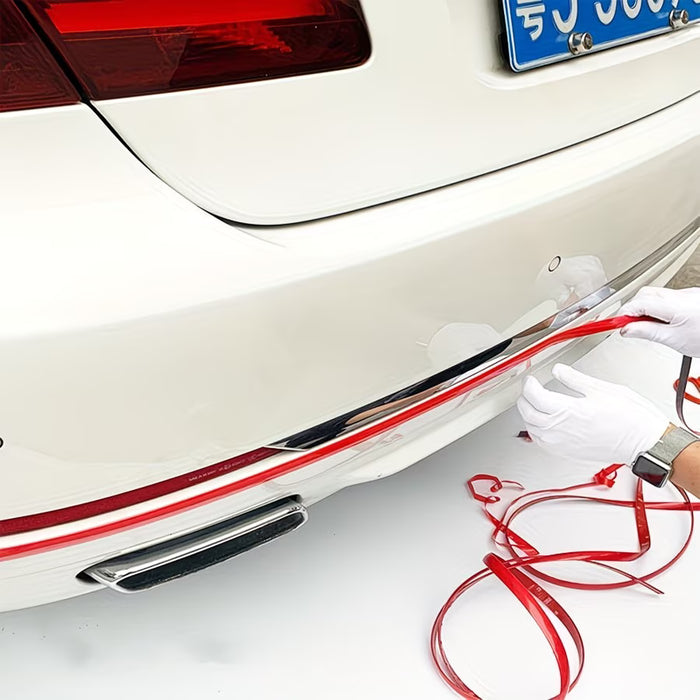 Tira decorativa roja autoadhesiva de 5 m para parachoques de coche