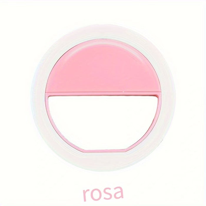 Shein Mini aro de luz para teléfono para selfies y videos, luz de belleza