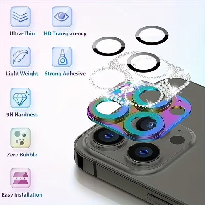 Protector de Cámara Flash Diamond Compatible con iPhone 14 Pro