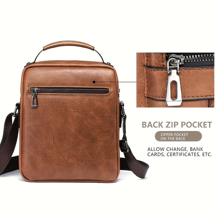 Bolsa de mensajero estilo vintage para mujer, bolso de hombro casual para negocios con forro de poliéster