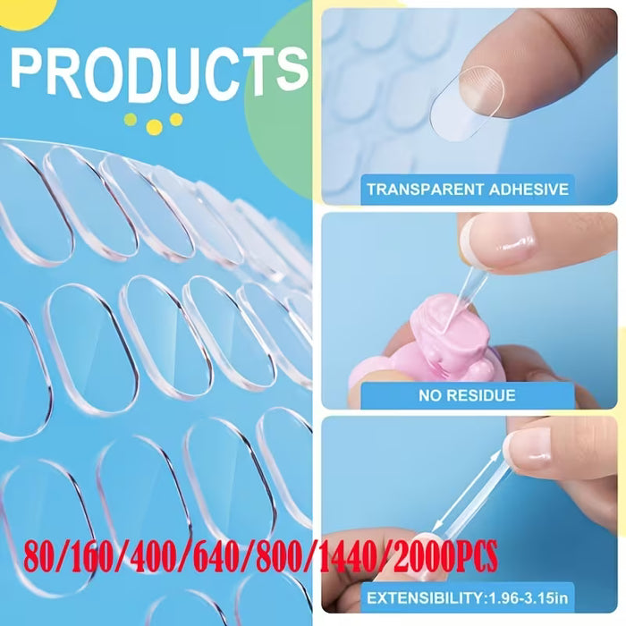 320 piezas de puntos adhesivos transparentes removibles de doble cara para colgantes de pared