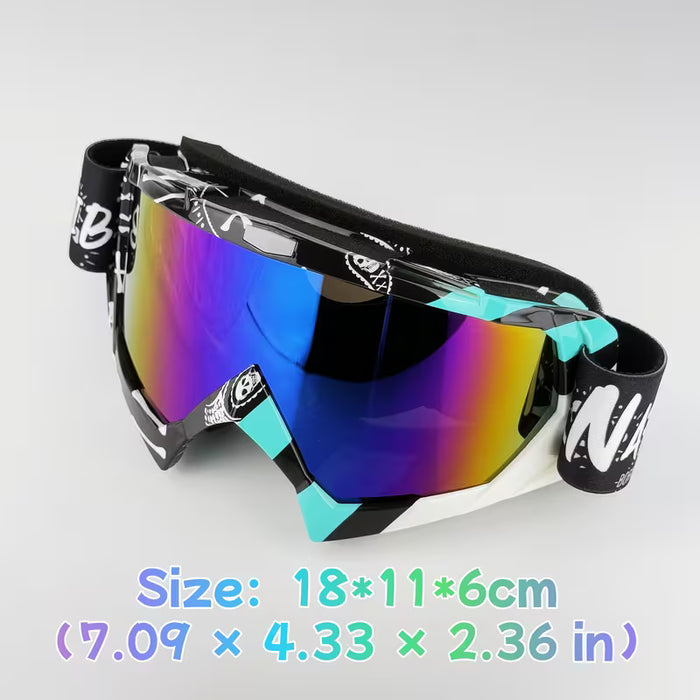 Gafas de esquí con lentes espejados vibrantes y una banda elástica unisex