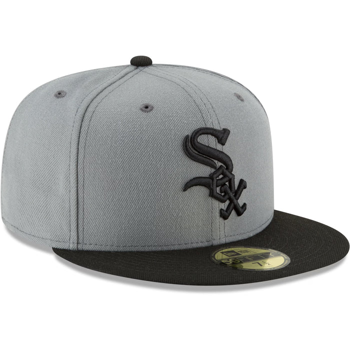 Gorra ajustada New Era 59FIFTY bicolor gris/negro para hombre