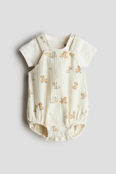 H&M Conjunto de algodón de 2 piezas para bebe estampado del Rey Léon