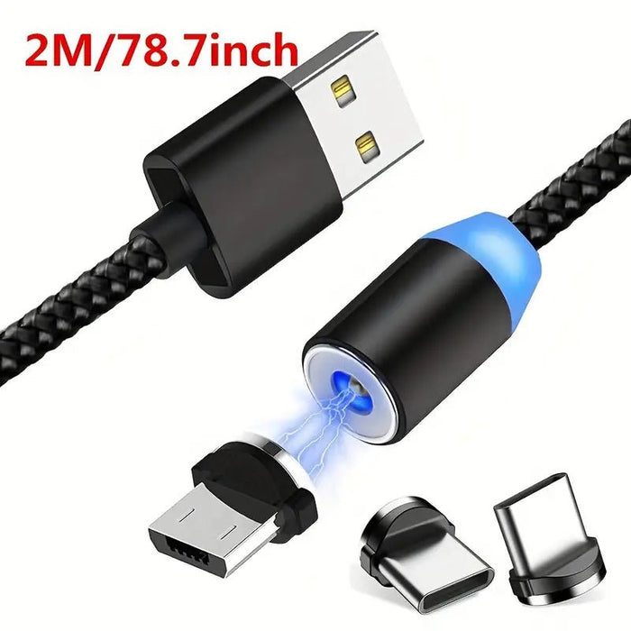 1pc Cable de carga magnético USB 3 en 1 universal - Quierox - Tienda Online