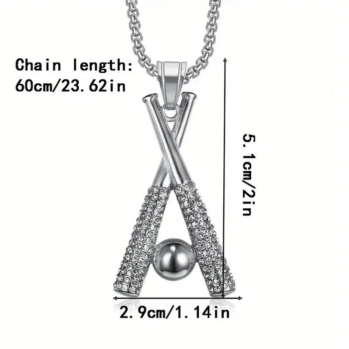 1pc Collar de Bateo Hip - Hop Creativo con Cruz - Quierox - Tienda Online