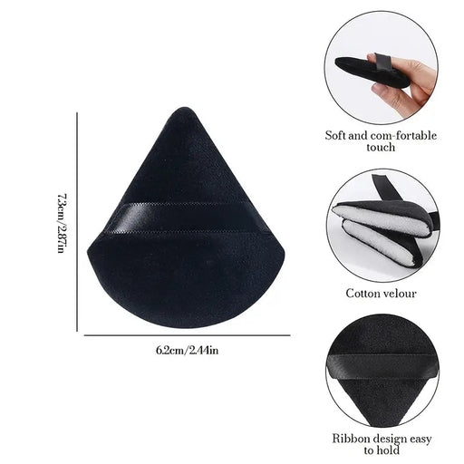 1pc Esponja de Maquillaje en Forma de Triángulo para Polvo, Almohadilla de Dedo - Quierox - Tienda Online