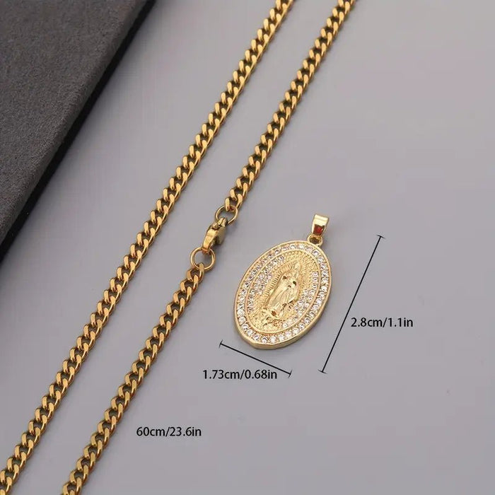 1pc Joyería de moda para hombres con colgante de la Virgen - Quierox - Tienda Online