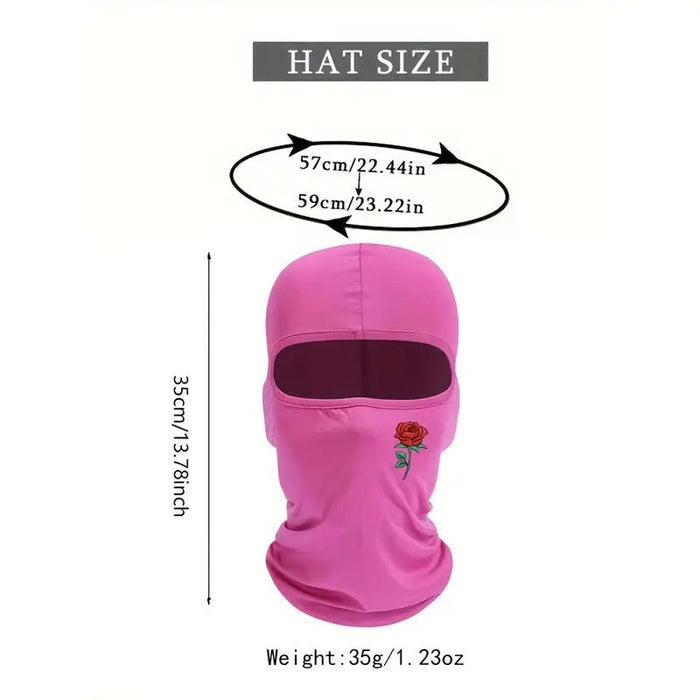1pc Pasamontañas con Estampado de Rosas - Ligera, a Prueba de Viento y Protector Solar - Quierox - Tienda Online