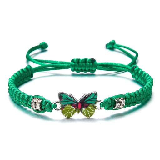 1pc Pulsera Trenzada De Mariposa Colorida Elegante Joyería De Amistad De Mano - Quierox - Tienda Online
