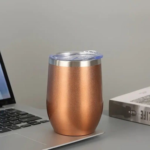 1pc Taza de Acero Inoxidable Aislada al Vacío de 12oz con Pajita - Quierox - Tienda Online