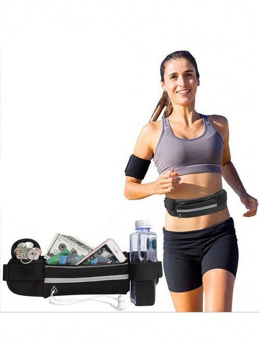 1 Riñonera  unisex deportiva para fitness, impermeable para teléfono móvil, ajustada.