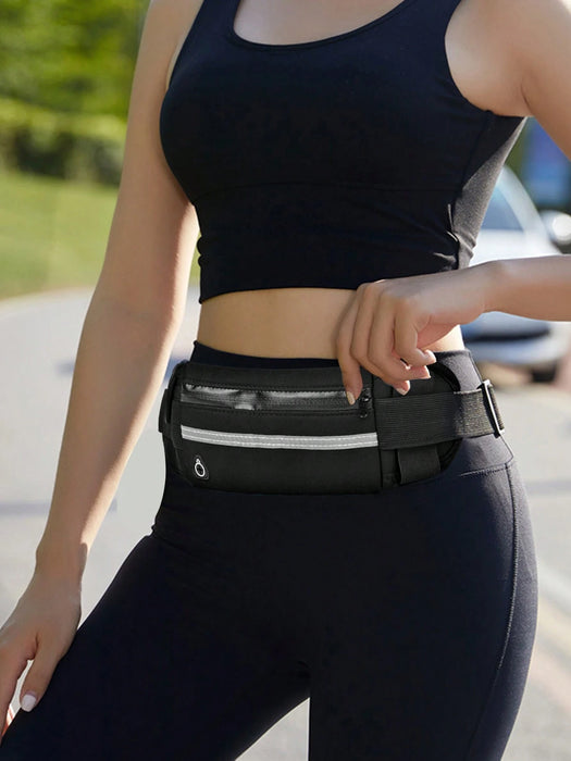 1 Riñonera  unisex deportiva para fitness, impermeable para teléfono móvil, ajustada.
