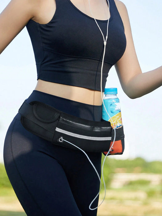 1 Riñonera  unisex deportiva para fitness, impermeable para teléfono móvil, ajustada.