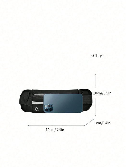 1 Riñonera  unisex deportiva para fitness, impermeable para teléfono móvil, ajustada.