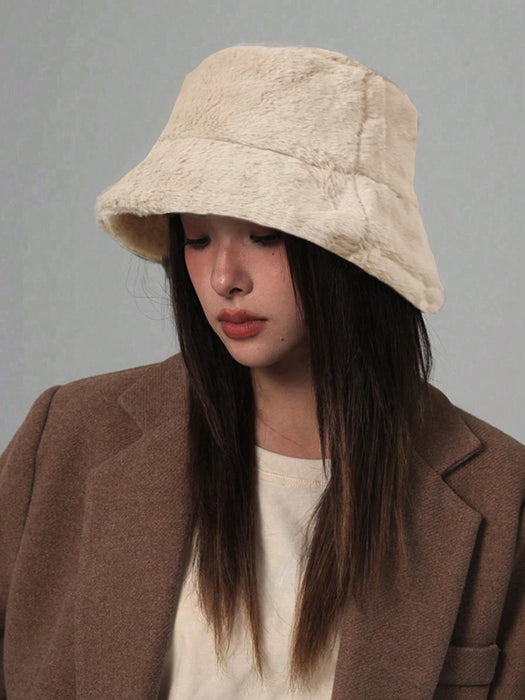 SHEIN 1 gorro de pescador suave, cálido y versátil, que combina con todo para mujer