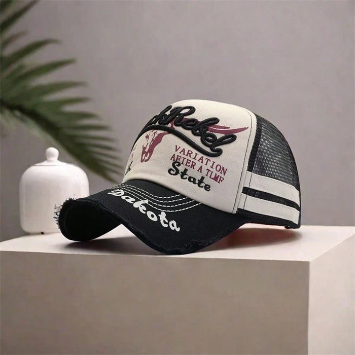 SHEIN 1 gorra de béisbol unisex transpirable con letras, adecuada para uso casual