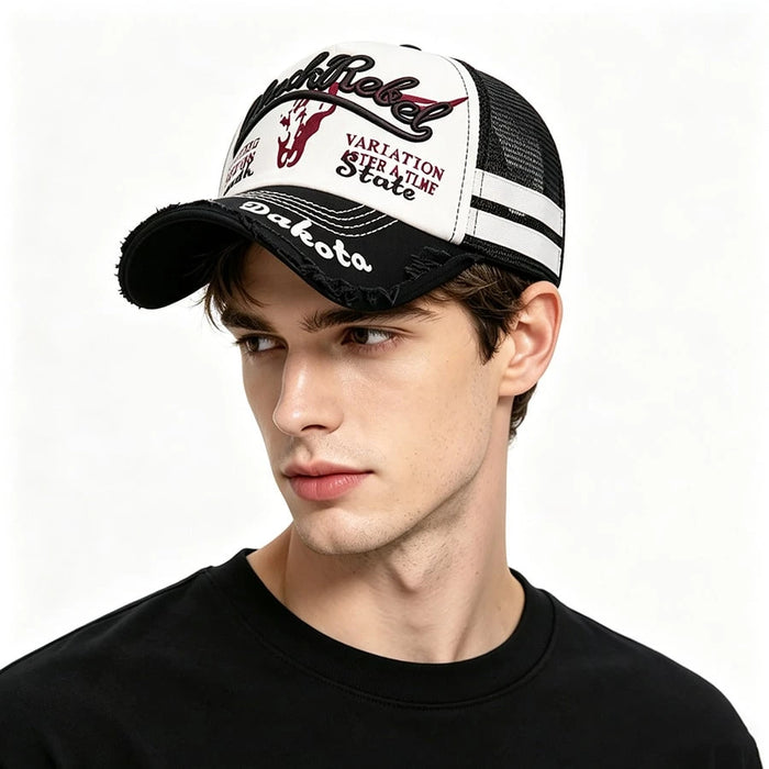 SHEIN 1 gorra de béisbol unisex transpirable con letras, adecuada para uso casual