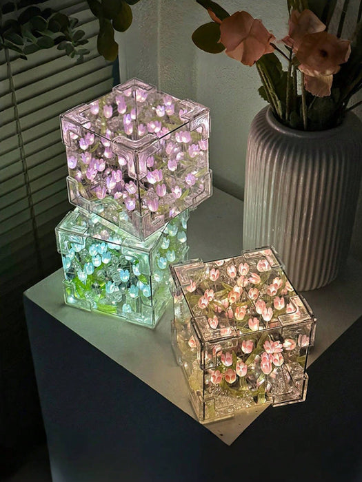 SHEIN kit de adorno de luz nocturna con forma de tulipán, materiales para crear un regalo sorpresa