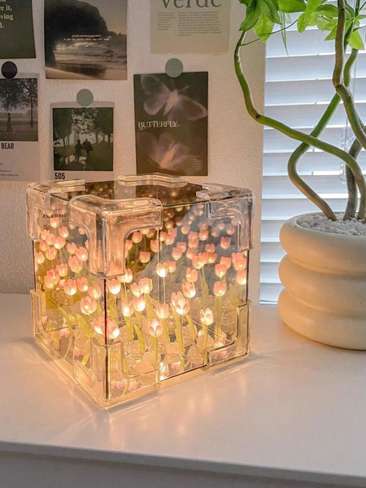 SHEIN kit de adorno de luz nocturna con forma de tulipán, materiales para crear un regalo sorpresa