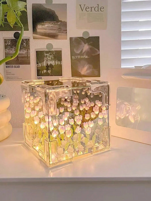 SHEIN kit de adorno de luz nocturna con forma de tulipán, materiales para crear un regalo sorpresa