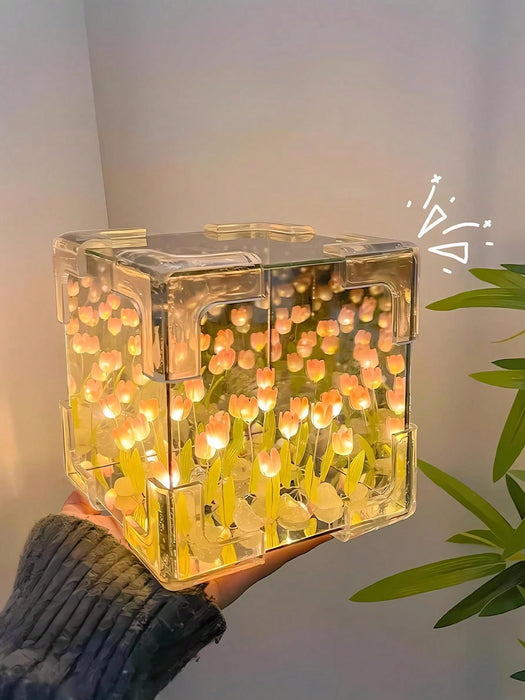 SHEIN kit de adorno de luz nocturna con forma de tulipán, materiales para crear un regalo sorpresa