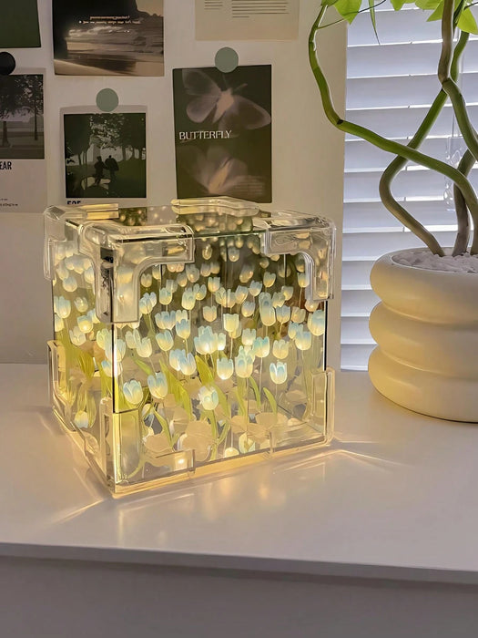 SHEIN kit de adorno de luz nocturna con forma de tulipán, materiales para crear un regalo sorpresa