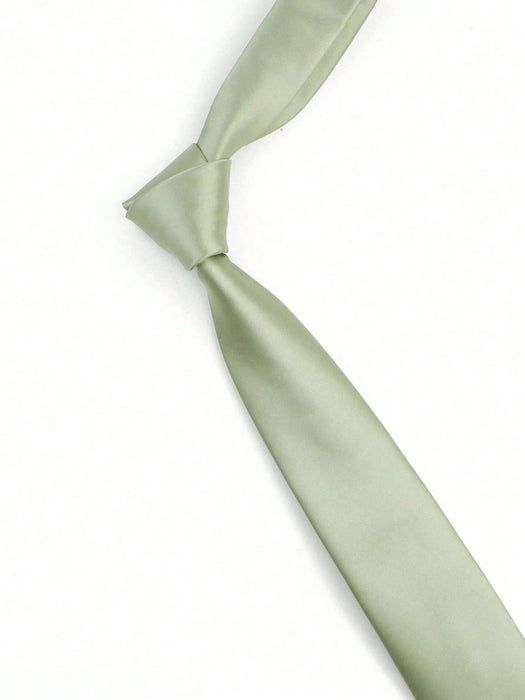 1 corbata verde salvia para hombre (8 cm de ancho, estrecha), de satén suave y corte ajustado