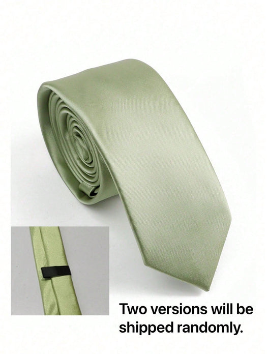 1 corbata verde salvia para hombre (8 cm de ancho, estrecha), de satén suave y corte ajustado