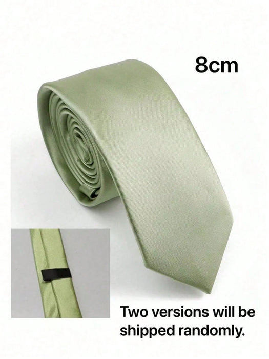 1 corbata verde salvia para hombre (8 cm de ancho, estrecha), de satén suave y corte ajustado