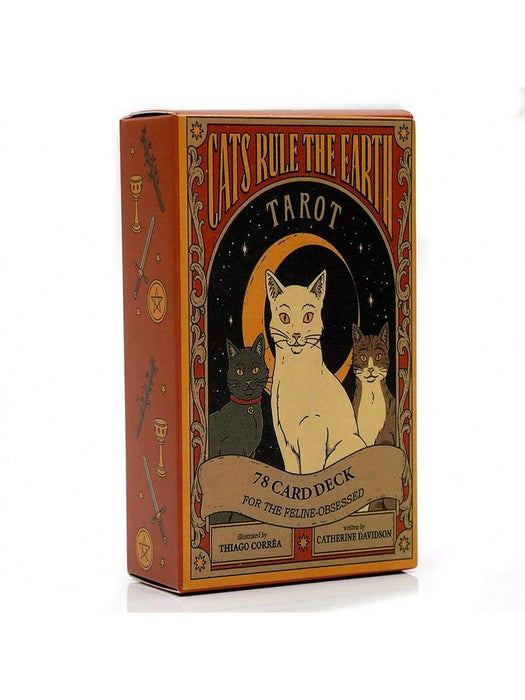 1 carta de tarot místico, mazo de tarot "Los gatos gobiernan la Tierra" para adivinación
