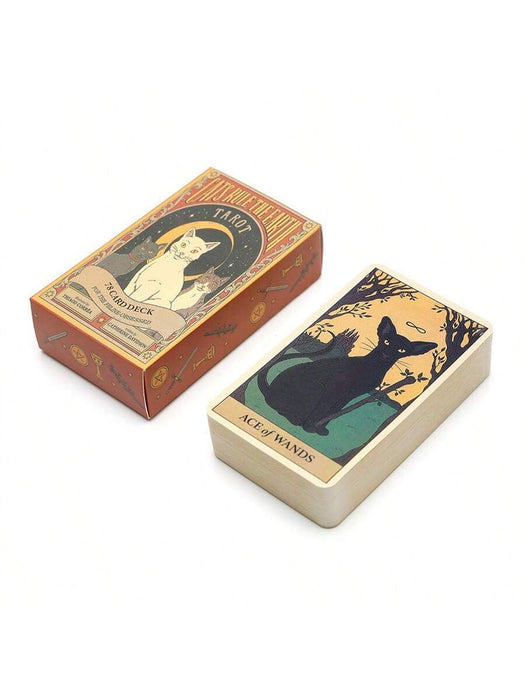 1 carta de tarot místico, mazo de tarot "Los gatos gobiernan la Tierra" para adivinación