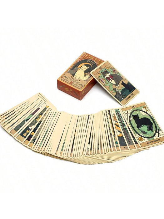 1 carta de tarot místico, mazo de tarot "Los gatos gobiernan la Tierra" para adivinación