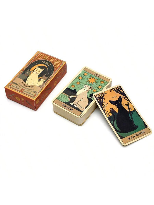 1 carta de tarot místico, mazo de tarot "Los gatos gobiernan la Tierra" para adivinación