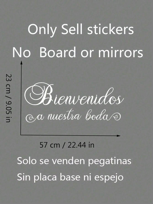 1 unidad de adhesivo de pared con eslogan creativo personalizado, para bodas