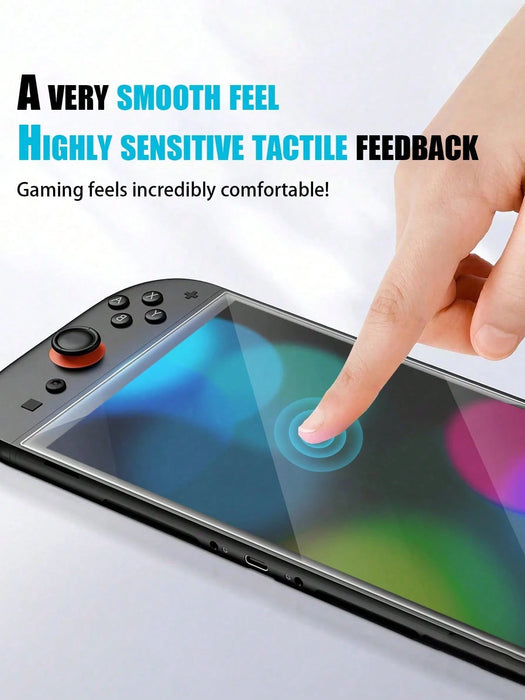 1 Protector de pantalla, compatible con Switch 2, a prueba de huellas dactilares