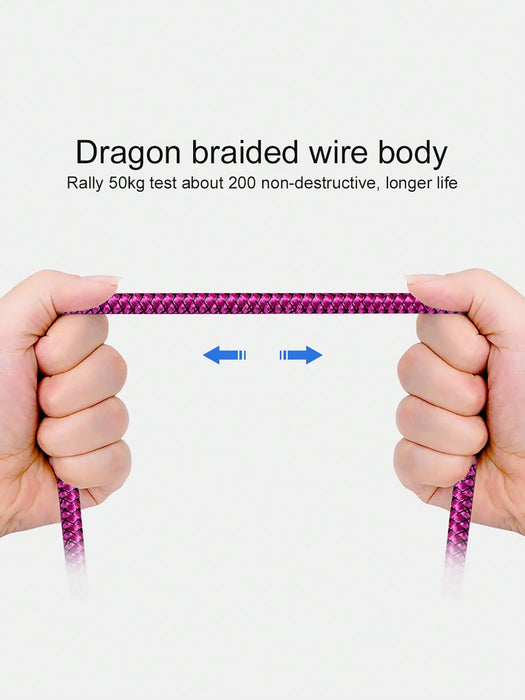 Cable de carga rápida USB-C trenzado de nailon, compatible con Samsung Galaxy