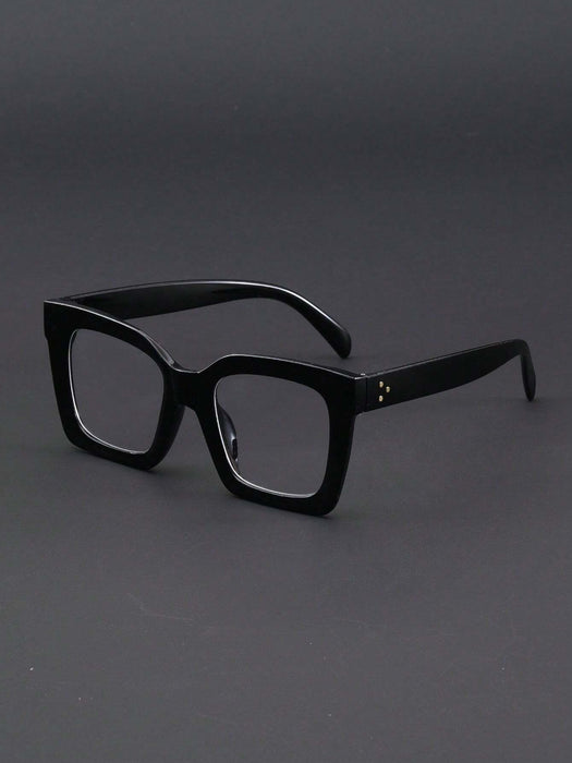 SHEIN 1 unidad de gafas Y2K Squared con lentes transparentes estilo retro