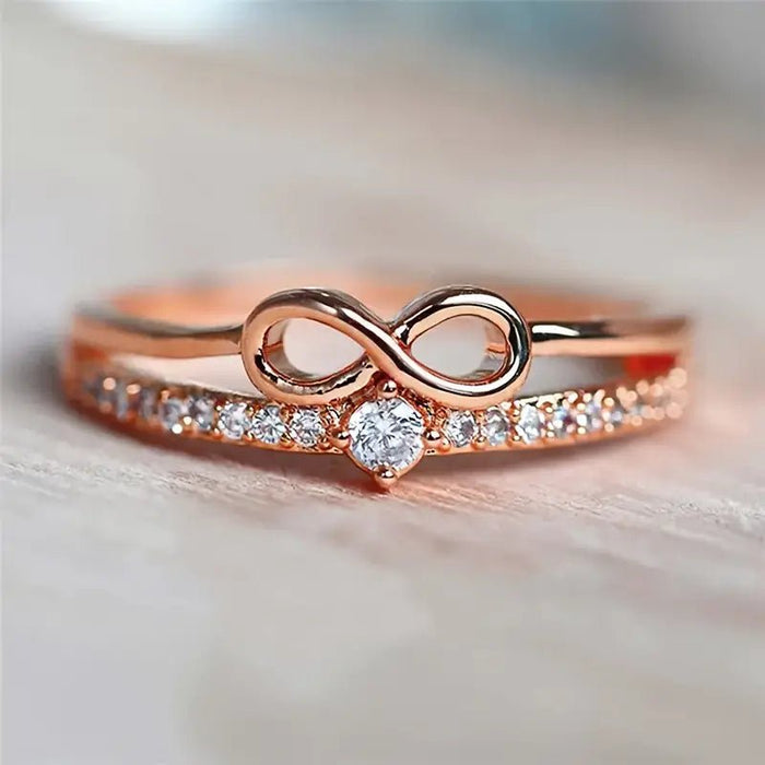 1pcs Anillo de promesa Infinity con corte de diamante para mujer - Quierox - Tienda Online