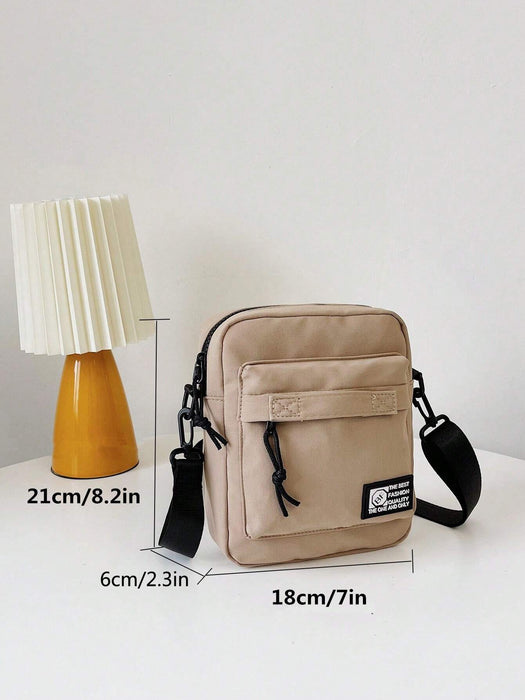 1pcs Bolso bandolera para hombres, de hombro, estampado de letra - Quierox - Tienda Online