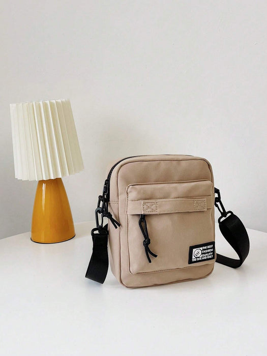 1pcs Bolso bandolera para hombres, de hombro, estampado de letra - Quierox - Tienda Online
