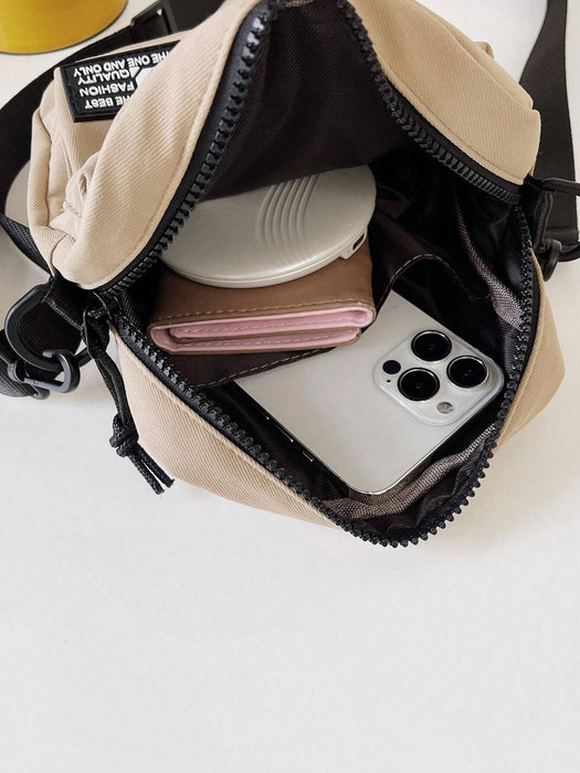 1pcs Bolso bandolera para hombres, de hombro, estampado de letra - Quierox - Tienda Online