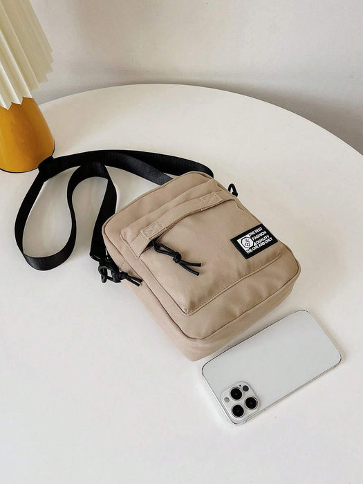 1pcs Bolso bandolera para hombres, de hombro, estampado de letra - Quierox - Tienda Online