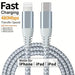 1pcs Cable rápido certificado MFi Cable trenzado de nailon USB C a Lightning - Quierox - Tienda Online