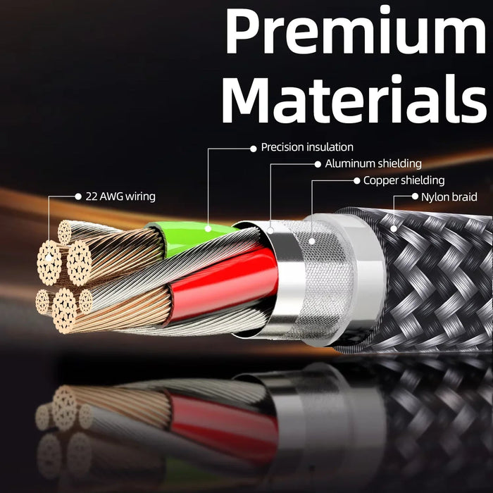 1pcs Cable rápido certificado MFi Cable trenzado de nailon USB C a Lightning - Quierox - Tienda Online