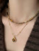 1pcs Cadena con colgante de piedra de ojo de tigre con diseño de capas para mujeres - Quierox - Tienda Online