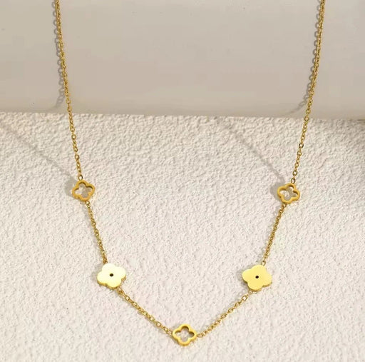 1pcs Collar con colgante de trébol de cuatro hojas, diseño de la suerte - Quierox - Tienda Online