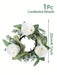 1pcs Corona de flores artificiales para vela, adecuada para decoración - Quierox - Tienda Online